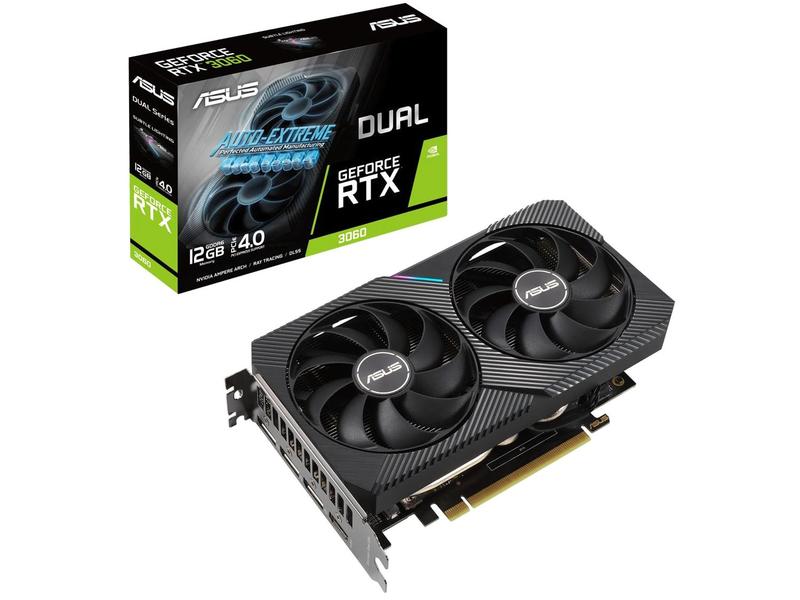 RTX3060　12gb Placa de Vídeo Asus GeForce RTX 3060 12GB - GDDR6 192 bits DUAL